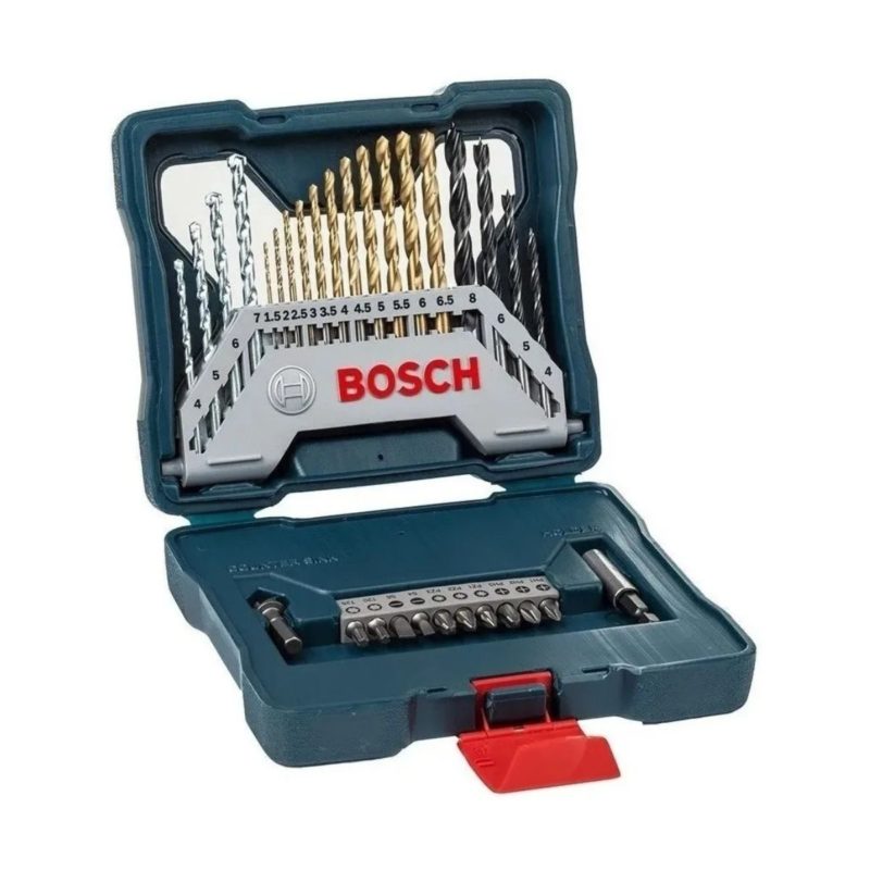 Juego Set Kit Azul De Mechas Y Puntas Bosch X-line 30 Piezas
