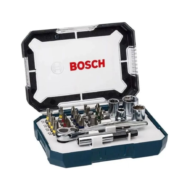 Set Puntas Y Tubos Crique Bosch 26 Piezas Para Atornillar