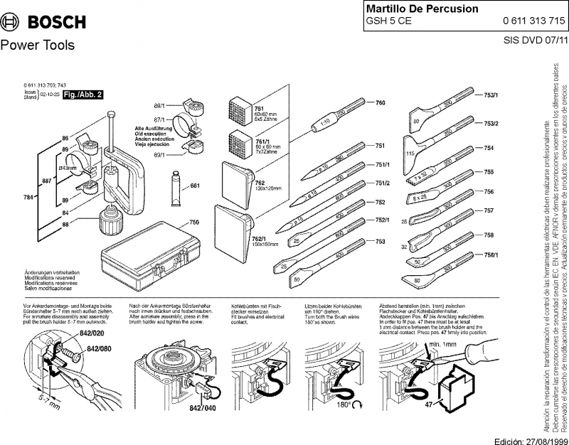 insertar hacer clic Rechazar Despiece Martillo Demoledor GSH 5 CE Bosch - La Casa del Repuesto