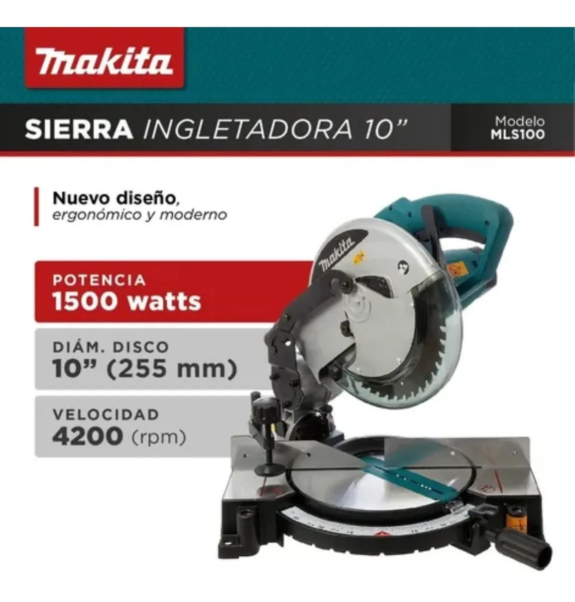 Sierra Ingletadora Makita 255mm 1500W MLS100