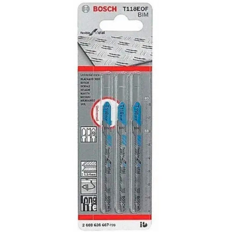 Hoja De Calar P/ Metal T118eof X3pz Bosch 2608636667 - Image 2
