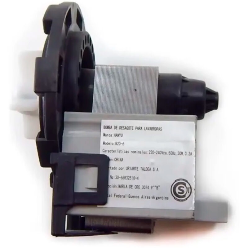 Electrobomba P/ Lavarropa Motor Desagote Media Vuelta Hanyu - Image 6