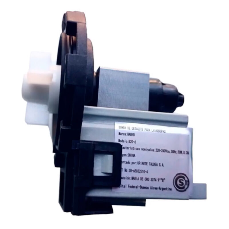 Electrobomba P/ Lavarropa Motor Desagote Media Vuelta Hanyu - Image 3