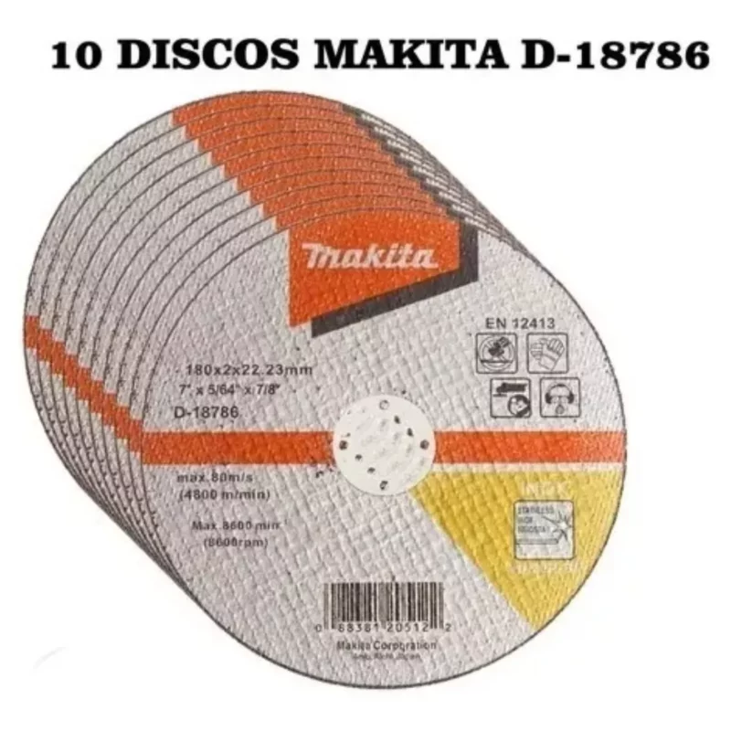 Disco Corte Inox 180mm X 2mm Makita D-18786 X 10 Unidades - Image 3