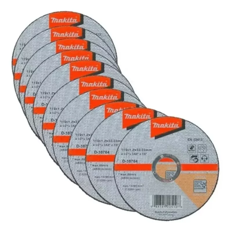 Makita Disco De Corte Acero Inox. 115x1.2mm D-18764 X 10 U