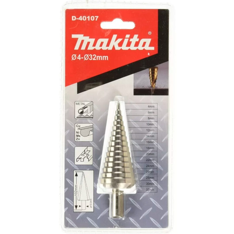 Mecha Escalonada Makita D-40107 4 A 32mm Metal Plateada - Image 2