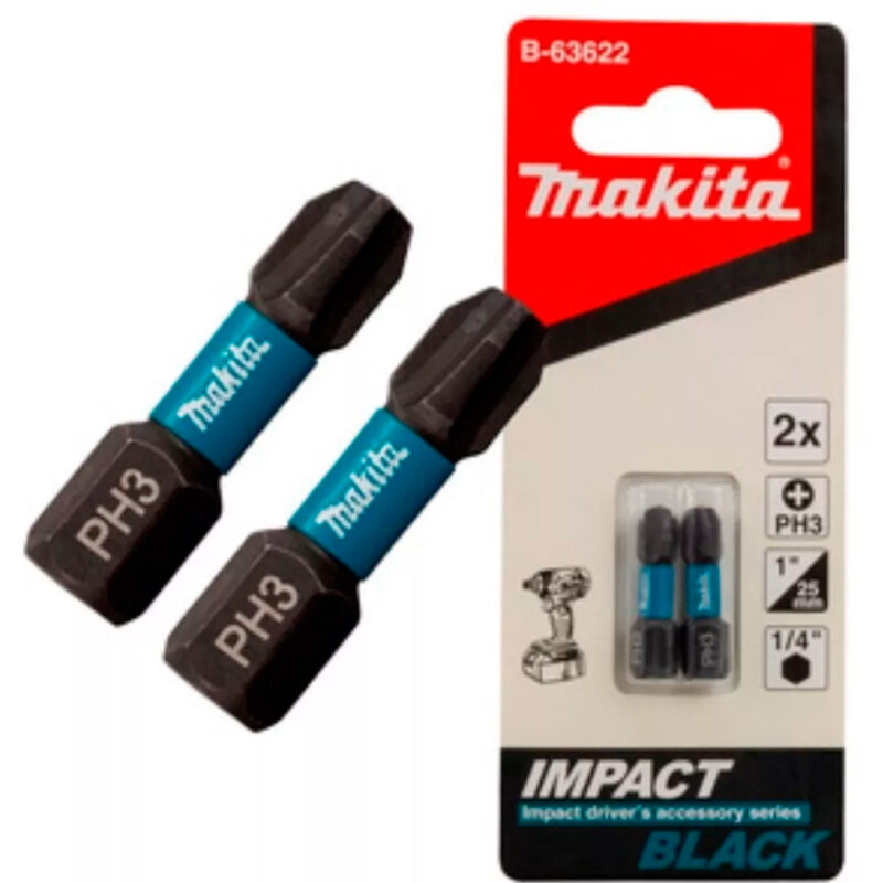 Punta Atornillar Impacto Ph3 X 25mm Makita B-63622 Pack X2 - Image 2