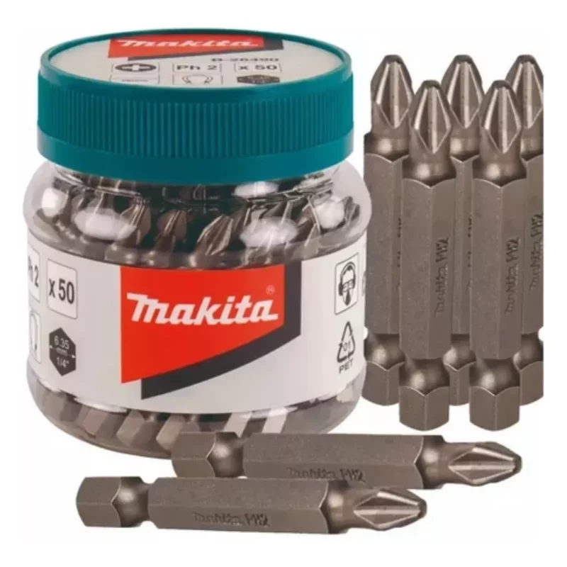 Punta Atornillar Ph2 X50mm Makita B-26490 X 50 Unidades