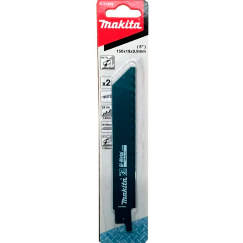 Sierra Sable Makita 152m 24d Bit 0.7-3mm X2 Metal D-51649 Bb