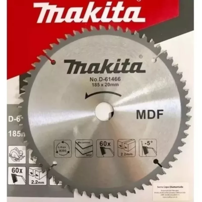 Disco Sierra Makita D-61466 185mm 60d Corte Mdf Melamina - Image 2