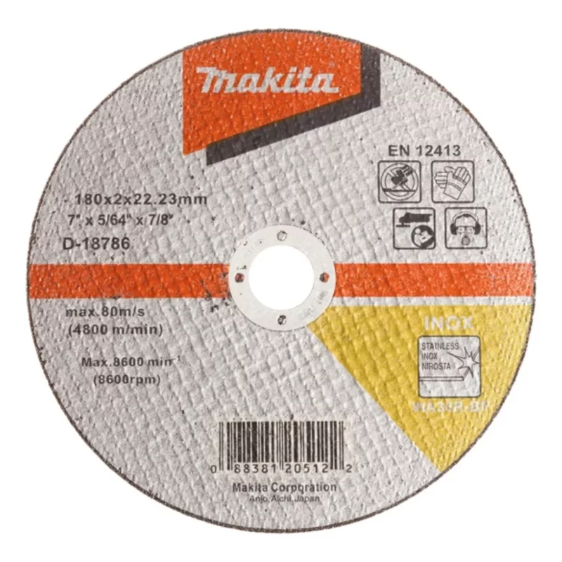 Disco Corte Inox 180mm X 2mm Makita D-18786 X 5 Unidades - Image 3