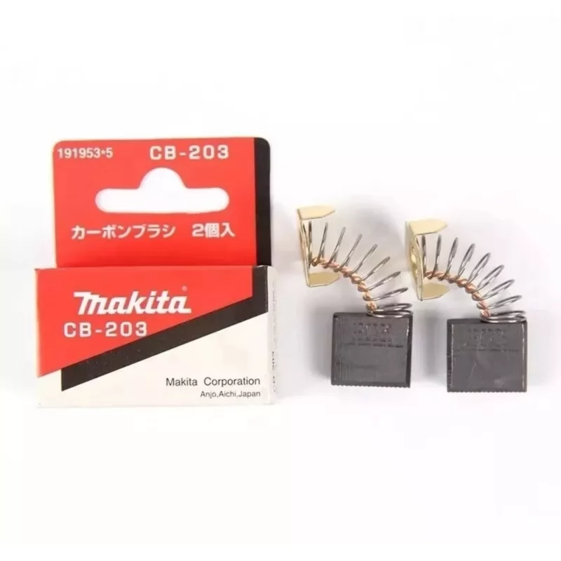 Juego De Carbones Makita Cb203 Originales Sensitiva 2414nb