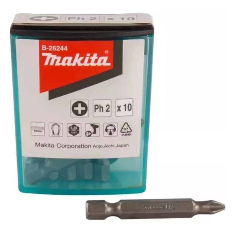 Punta Atornillar Ph2 X50mm Makita B-26244 Pack X 10 Unid - Image 2