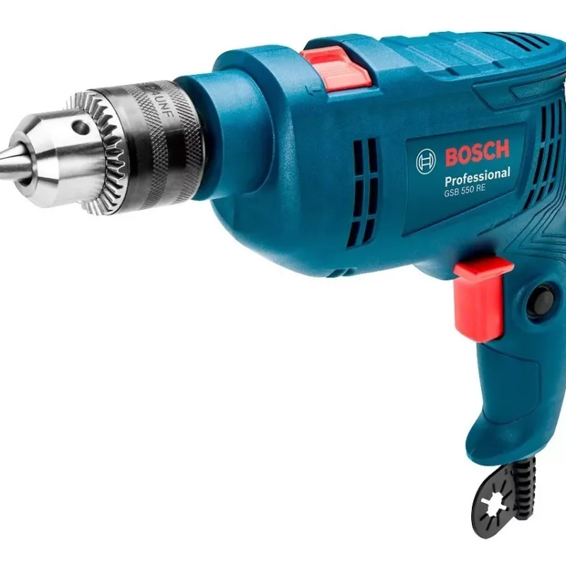 Taladro Percutor Bosch Gsb 550 Re + Kit De Sierras Copa 11pz - Image 2