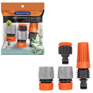 Kit Riego 4 Piezas Manguera 1/2 Acople Rápido Tramontina