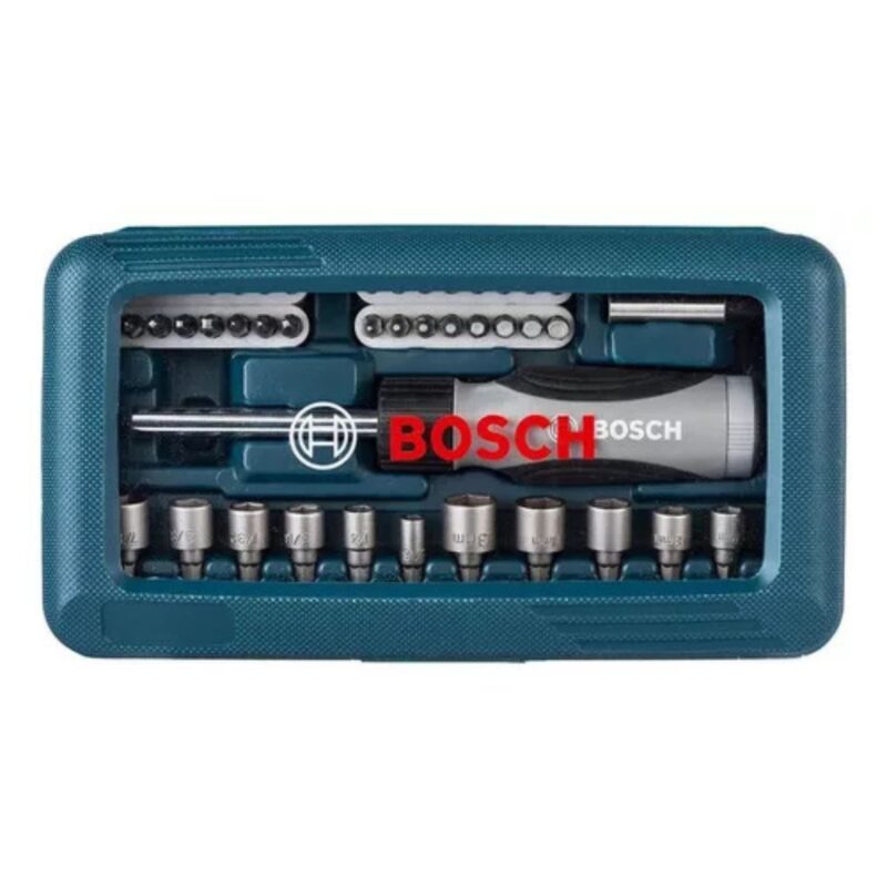 Set Juego Kit Puntas Bosch Tubos 46 Pzs + Destornillador