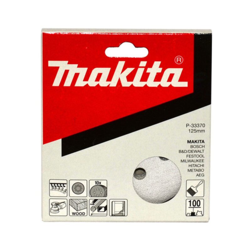 Disco De Lija De 125mm Makita G100x10u. Bo5030-bo5040 P33370